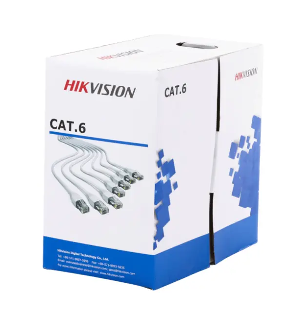 Bobina de Cable de 305 m (1000 ft) Cat 6 / 100% Cobre / Color Blanco / Uso en Interior / PVC